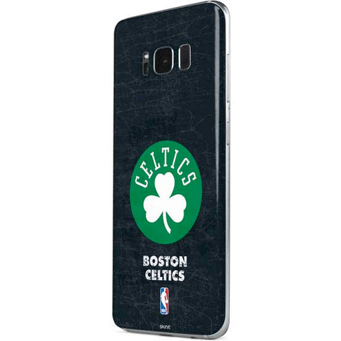 NBA Boston Celtics Black Secondary Logo Galaxy S8 Skin
