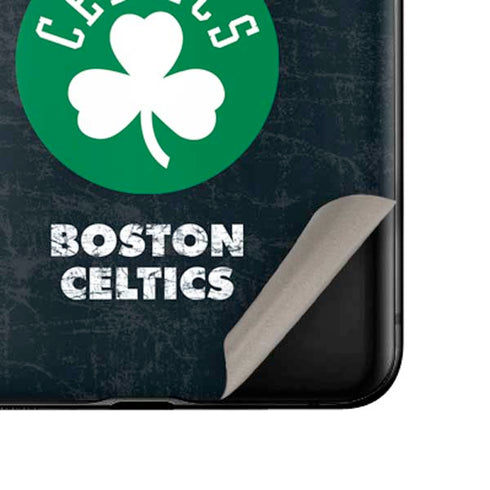 NBA Boston Celtics Black Secondary Logo Galaxy Z Flip Skin