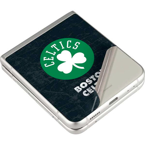 NBA Boston Celtics Black Secondary Logo Galaxy Z Flip3 5G Skin