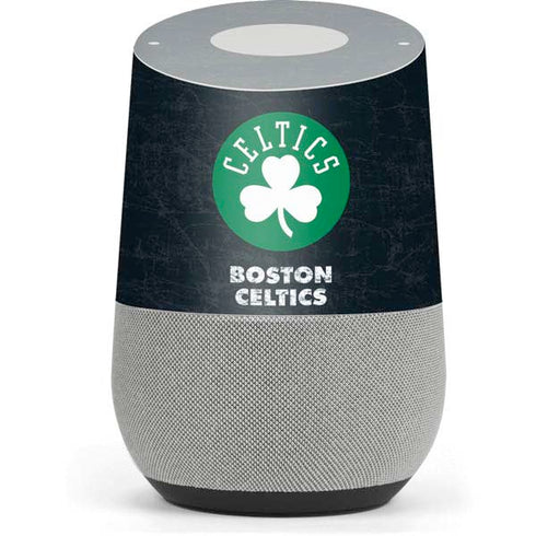 NBA Boston Celtics Black Secondary Logo Google Home Skin