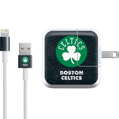 NBA Boston Celtics Black Secondary Logo iPad Charger (10W USB) Skin