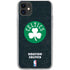 NBA Boston Celtics Black Secondary Logo iPhone 11 Clear Case
