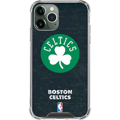 NBA Boston Celtics Black Secondary Logo iPhone 11 Pro Max Clear Case