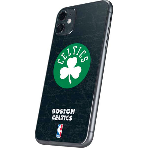 NBA Boston Celtics Black Secondary Logo iPhone 11 Skin