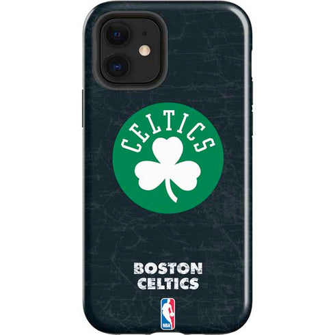 NBA Boston Celtics Black Secondary Logo iPhone 12 Impact Case