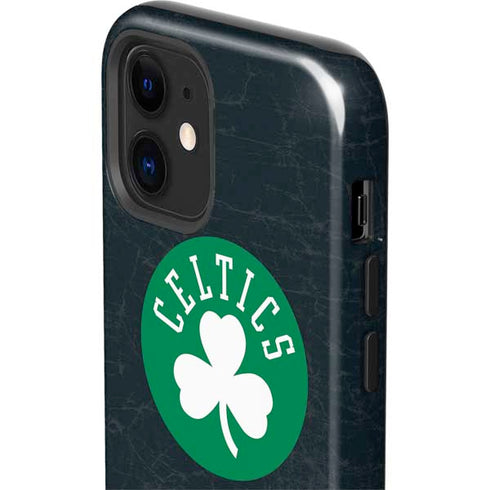 NBA Boston Celtics Black Secondary Logo iPhone 12 Impact Case