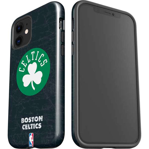 NBA Boston Celtics Black Secondary Logo iPhone 12 Impact Case