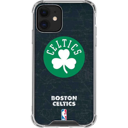 NBA Boston Celtics Black Secondary Logo iPhone 12 Mini Clear Case