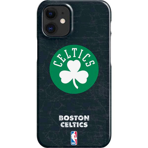 NBA Boston Celtics Black Secondary Logo iPhone 12 Mini Lite Case