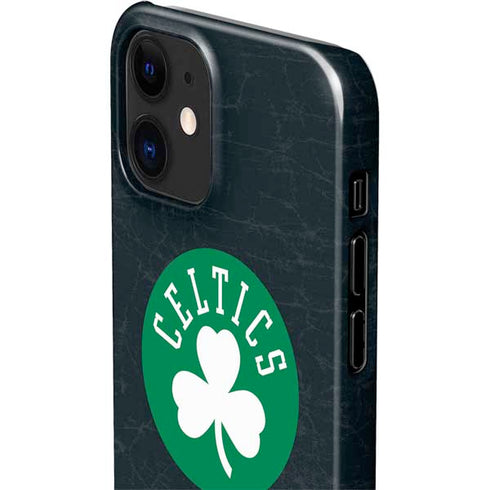 NBA Boston Celtics Black Secondary Logo iPhone 12 Mini Lite Case
