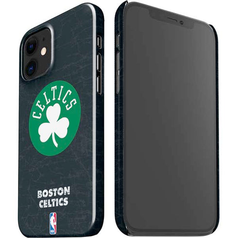 NBA Boston Celtics Black Secondary Logo iPhone 12 Mini Lite Case