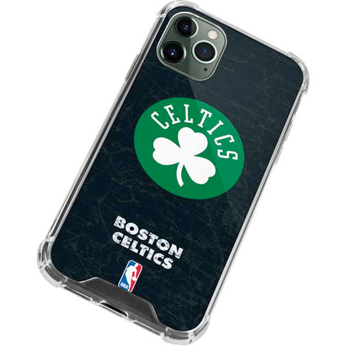 NBA Boston Celtics Black Secondary Logo iPhone 12 Pro Clear Case