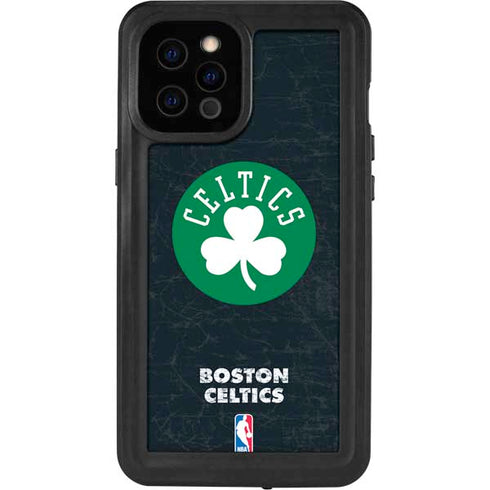 NBA Boston Celtics Black Secondary Logo iPhone 12 Pro Max Waterproof Case