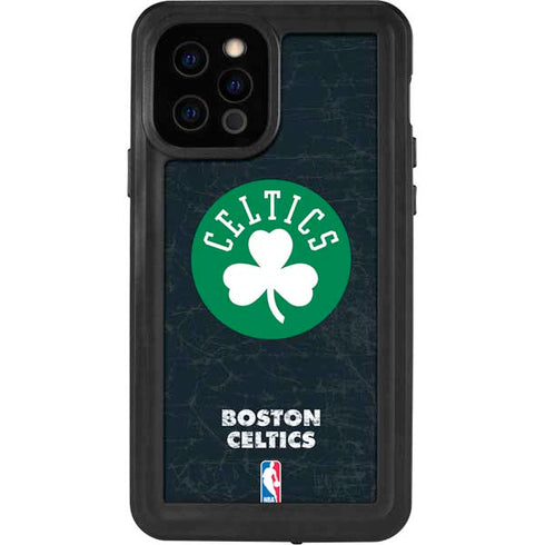 NBA Boston Celtics Black Secondary Logo iPhone 12 Pro Waterproof Case