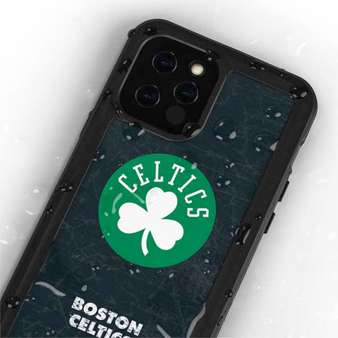 NBA Boston Celtics Black Secondary Logo iPhone 12 Pro Waterproof Case