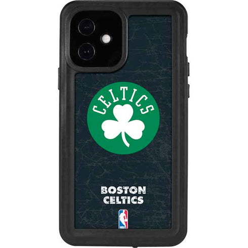 NBA Boston Celtics Black Secondary Logo iPhone 12 Waterproof Case