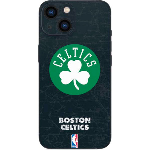 NBA Boston Celtics Black Secondary Logo iPhone 13 Mini Skin
