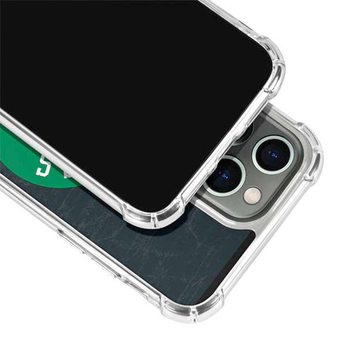 NBA Boston Celtics Black Secondary Logo iPhone 13 Pro Clear Case