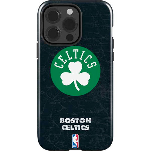 NBA Boston Celtics Black Secondary Logo iPhone 13 Pro Impact Case