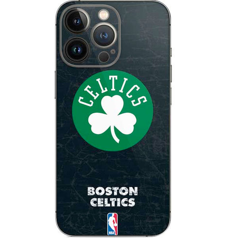 NBA Boston Celtics Black Secondary Logo iPhone 13 Pro Skin