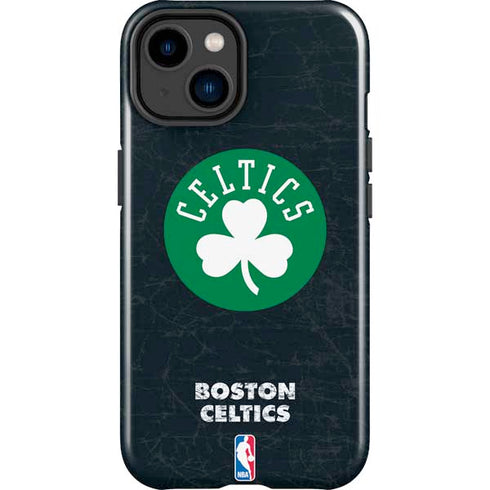 NBA Boston Celtics Black Secondary Logo iPhone 15 Plus Impact Case