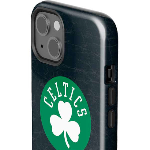 NBA Boston Celtics Black Secondary Logo iPhone 15 Plus Impact Case