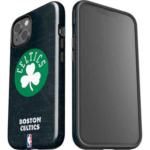 NBA Boston Celtics Black Secondary Logo iPhone 15 Plus Impact Case