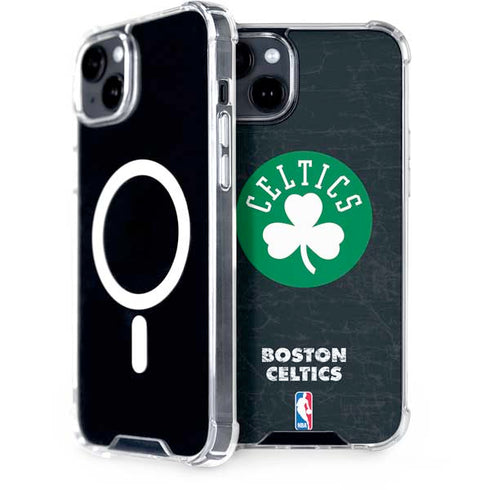 NBA Boston Celtics Black Secondary Logo iPhone 15 MagSafe Case
