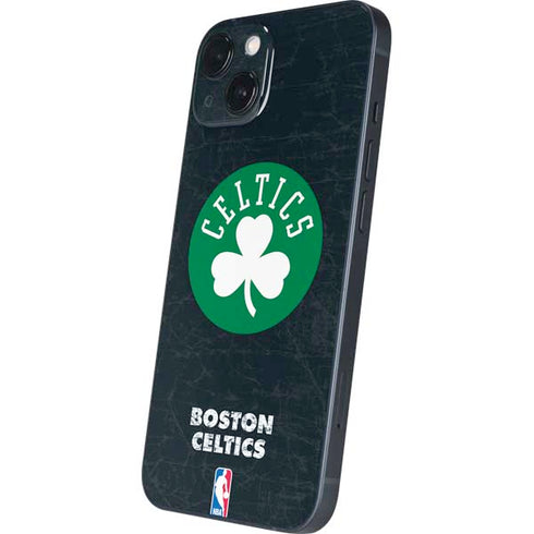 NBA Boston Celtics Black Secondary Logo iPhone 15 Plus Skin