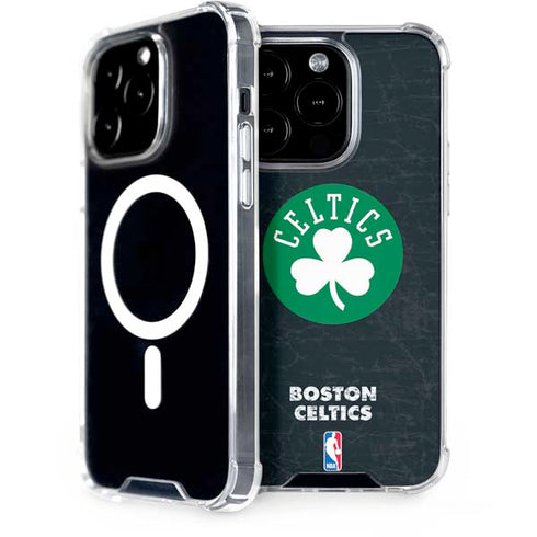 NBA Boston Celtics Black Secondary Logo iPhone 15 Pro MagSafe Case