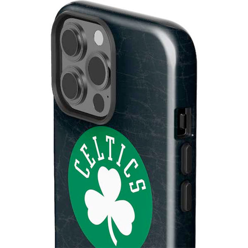 NBA Boston Celtics Black Secondary Logo iPhone 15 Pro Max Impact Case