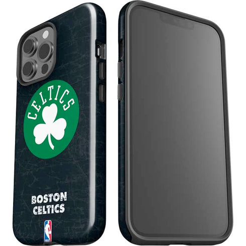NBA Boston Celtics Black Secondary Logo iPhone 15 Pro Max Impact Case