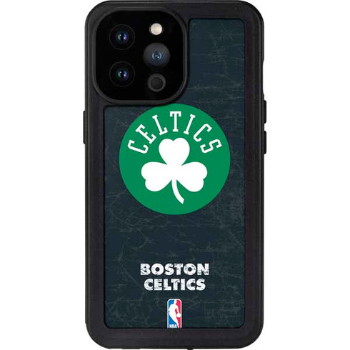 NBA Boston Celtics Black Secondary Logo iPhone 14 Pro Max Waterproof Case