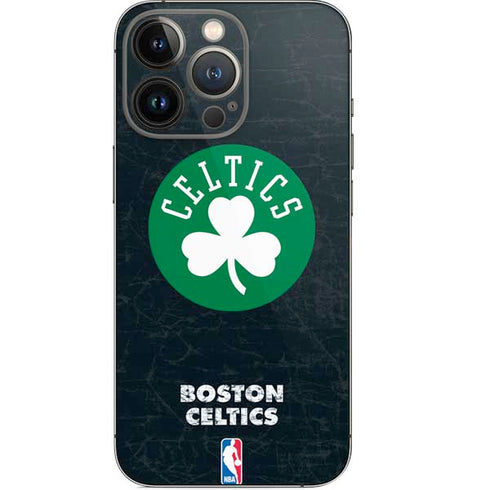 NBA Boston Celtics Black Secondary Logo iPhone 14 Pro Skin