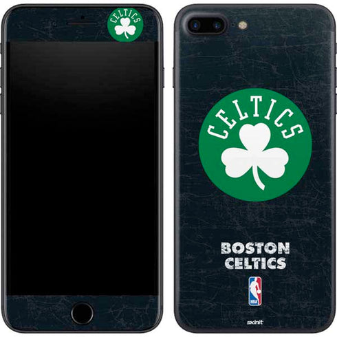 NBA Boston Celtics Black Secondary Logo iPhone 8 Plus Skin