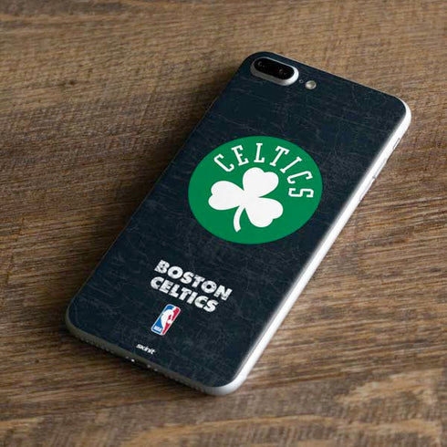 NBA Boston Celtics Black Secondary Logo iPhone 8 Plus Skin