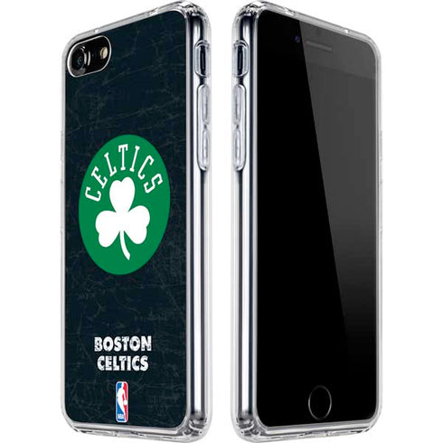 NBA Boston Celtics Black Secondary Logo iPhone SE (2nd & 3rd Gen) Clear Case
