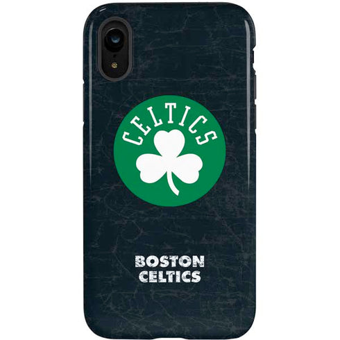 NBA Boston Celtics Black Secondary Logo iPhone XR Pro Case