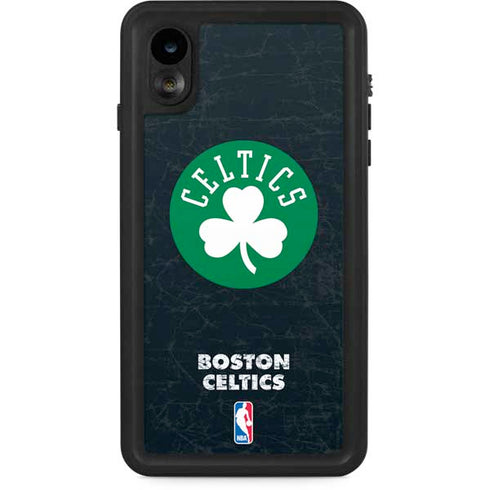 NBA Boston Celtics Black Secondary Logo iPhone XR Waterproof Case