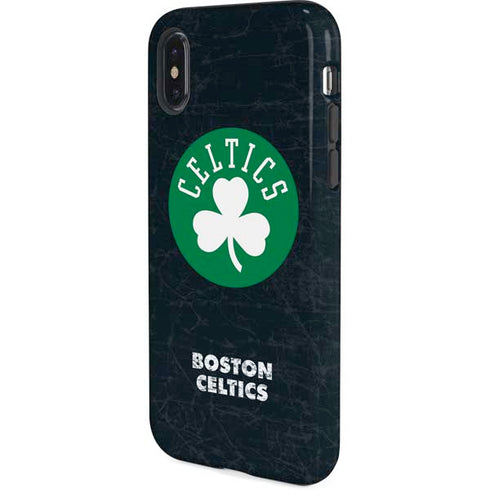 NBA Boston Celtics Black Secondary Logo iPhone XS Pro Case