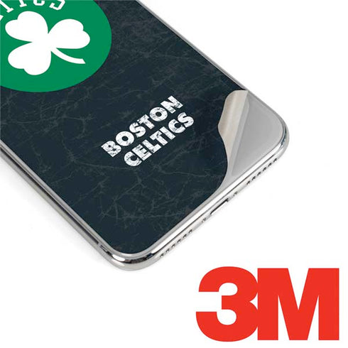 NBA Boston Celtics Black Secondary Logo iPhone XS Skin