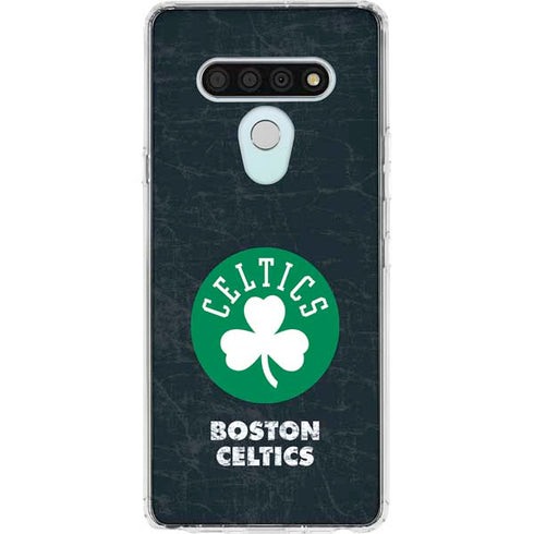 NBA Boston Celtics Black Secondary Logo LG Stylo 6 Clear Case