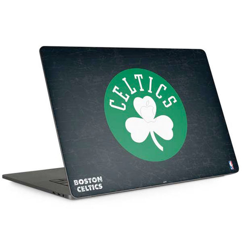 NBA Boston Celtics Black Secondary Logo Apple MacBook Pro 15-inch Skin