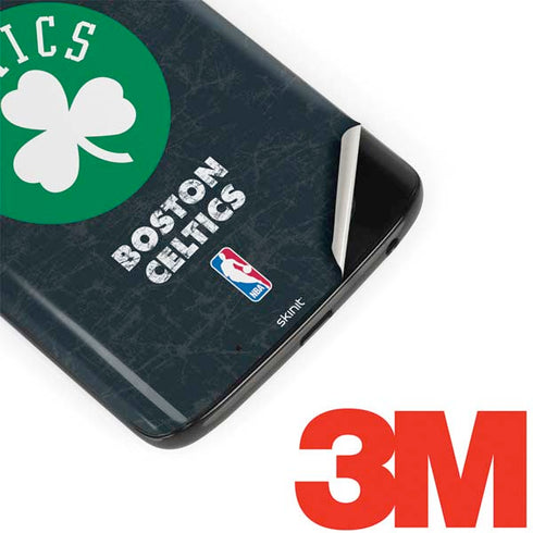 NBA Boston Celtics Black Secondary Logo Moto G6 Skin