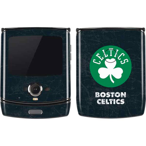 NBA Boston Celtics Black Secondary Logo Motorola RAZR Skin