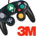 NBA Boston Celtics Black Secondary Logo Nintendo GameCube Controller Skin