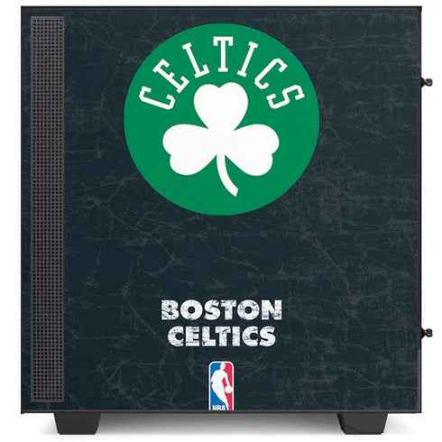 NBA Boston Celtics Black Secondary Logo NZXT H510 Compact ATX Mid-Tower Case Skin