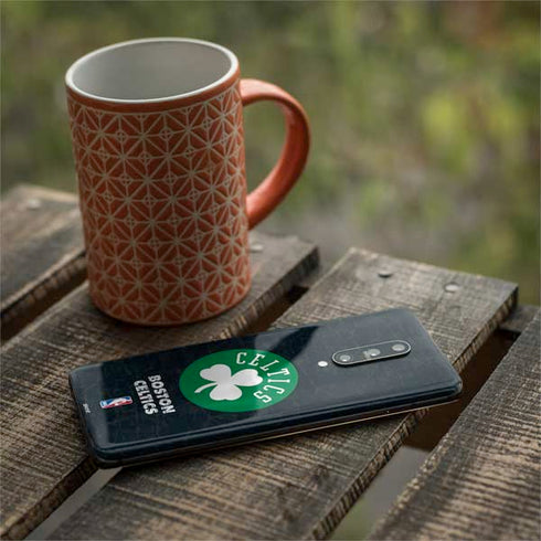 NBA Boston Celtics Black Secondary Logo OnePlus 7 Pro Skin