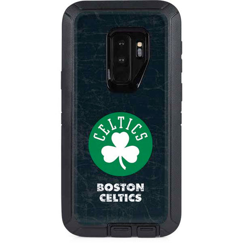 NBA Boston Celtics Black Secondary Logo Otterbox Defender Galaxy Skin