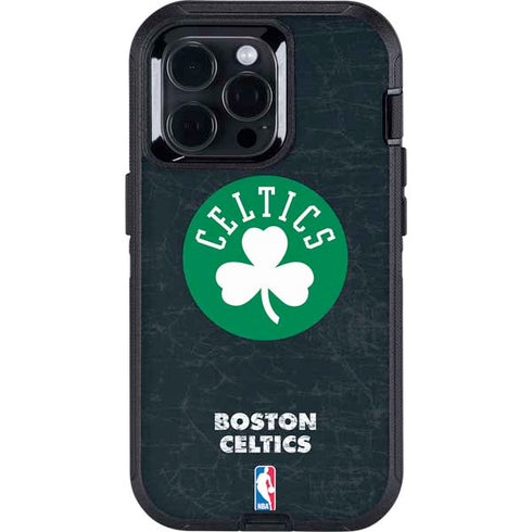 NBA Boston Celtics Black Secondary Logo Otterbox Defender iPhone Skin